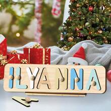 Personalized Name Puzzle, Baby Name Puzzle, Boy Or Girl Early Education Toy, 3D Letter Puzzle Toy, Wooden Letter Puzzle, Baby 1st Birthday Gift, Wooden Puzzle, Personalized Gift, Birthday Gift, Customized Wooden Puzzle Toy, Anniversary Gift, Building Block Gift Box, Halloween Accessories 2025, Toys And Games, Customized Creative Decor
