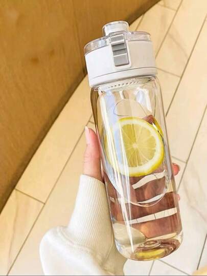 1 pieza Vaso de viaje de alta capacidad con infusor de té, tapa a prueba de derrames, apto para té con leche, café, jugo, a prueba de rebotes, resistente a altas temperaturas, elegante y de gran capacidad, adecuado para hombres y mujeres, oficina, exterior, verano