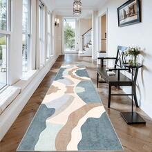 1/2 套大型抽象几何色块风格地毯，柔软、可水洗、防滑、防污印花地毯，适用于客厅、卧室、游戏室、办公室、厨房 - 款式1 - 查看 37