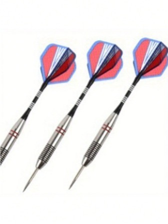 Set de 3 piezas de dardos irrompibles de acero inoxidable de 24g, 3 dardos por set
