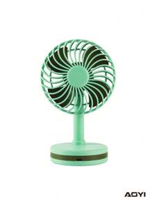AOYI 1pc 500mAh Rechargeable 3-Speed Adjustable Minimalist Desktop Fan With Charging Cable