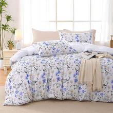 Duvet Cover King Size, Reversible Floral Lavender Duvet Cover Set With Zipper Closure, 3 Pieces Botanical Patterns Soft Microfiber Bedding Set (90"X104", 2 Pillow Cases 20"*36") - 05 - 花藍(無被子) - 查看 1