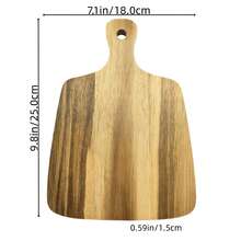 带手柄的金合欢木砧板，适用于切肉、奶酪、面包、蔬菜和水果 - 摩卡棕 - 查看 13