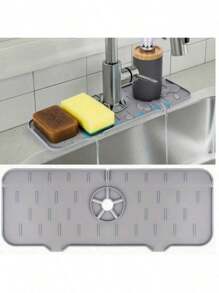 1pc Thick Silicone Faucet Splash Guard, Kitchen Sink Mat; Faucet Splash Cover Kitchen Items Kitchen Accessories Kitchen Tools