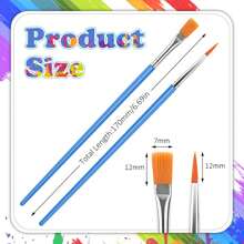 6 pièces Pinceaux pointe/plat en nylon de 16,5 cm, stylos aquarelle, pinceaux acrylique, stylos graffiti, convient pour artistes mobiles, étudiants en arts, étudiants, fournitures scolaires de bureau, cadeaux d'anniversaire