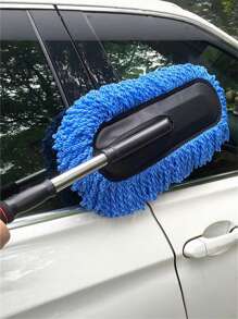 1 Stück Teleskop-Autowaschmopp mit langem Griff, Staubentferner, Wachsbürste, Mikrofaser-Autopinsel, Reinigungsbürste für Autopflege, weiche Staubwedel für Auto und Zuhause, Autozubehör