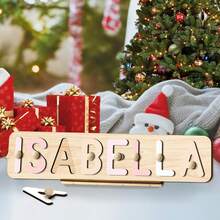 Halloween Thanksgiving Christmas Gifts,Personalized Name Puzzle,Baby Name Puzzle,Early Learning Toys For Baby Boy Or Baby Girl,3D Alphabet Jigsaw Toy,Wooden Alphabet Puzzle,First 1st Birthday Gifts,Wooden Puzzle,Personalized Gifts,Birthday Gift,Customized Wooden Puzzle Toy,Anniversary Gift,Building Blocks Gift Set,Desert Fall Cozy,Digital Printing - Pink - View 6