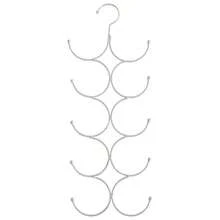 10 钩金属多用途衣架，家用围巾收纳架，可挂围巾、领带、皮带、袜子 - 彩色 - 查看 9