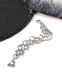 1 pieza Único y sencillo collar con colgante de plata de ley 925 con dije en forma de manzana "ABC" para hacer manualidades, joya fina para mujeres como regalo