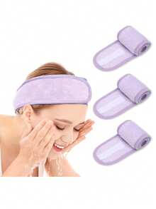 3Pcs Adjustable Women's Spa Facial Headband, Shower & Makeup Hair Tie Suitable For Washing Face, Soft Towel & Hair Styling Accessory Accessories,Skincare Headband,Beauty,Skin Care Products,Spa,Self Care,Skin Care Tools,Face Care,Esthetician Supplies,Skin,Face Wash,Facial - Multicolor - View 15