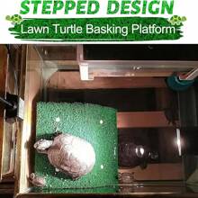 1pc Artificial Grass Mat, Turtle Ramp Ladder Resting Terrace, Suitable For Reptile And Hermit Crab Aquarium Decoration