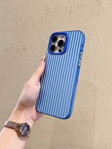 HANCAI 1pc, INS-Style Pink & White Striped Pattern 3D Funny Personalized Fashionable Fashionable Phone Case, Compatible With IPhone 16/15/14/13/12/11 Plus Pro Max16Pro, Suitable As Gift For Friends, Couples, Family, With Large Hole Electroplated Design, TPU Material. Waterproof Shockproof Anti-Fall Scratch Resistant