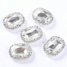 20 Peças Retangulares e Octagonais de Cristais de Vidro, 10x14mm Alta Transparência Arco-Íris Reflexivo Feito à Mão DIY Joias, Adequado para Vestido de Noiva, Sapatos, Bolsas, Decorações Brilhantes de Uso Múltiplo, Artesanato, Roupas, Carros, Feriados, Festas, Presentes