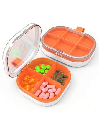[Hot Selling 2pcs] Daily Portable Pill Case | Compact Pill Box For Home, Travel, Elderly Use, Leak-Proof, Medication Management, Great Gift For Parents