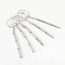 1-50 件迷你三合一多功能螺丝刀钥匙扣，带钥匙扣的钢制眼镜螺丝刀，用于修理太阳镜、手表和眼镜的实用小工具 - 銀色 - 查看 5