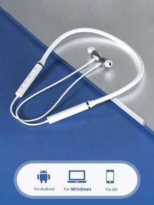 Lenovo HE05X 颈带式蓝牙耳机，运动入耳式耳机，具有高品质音频、降噪、长电池寿命和麦克风 - 黑色 - 查看 5