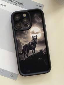 1 件月光下的狼图案手机壳，带有精确的切口以保护相机，厚实防摔，兼容 11 Pro Max/12 Pro Max/13 Pro Max/14 Pro Max/15 Pro Max/16 Plus/16 Pro Max、16E、Galaxy A55/A15/S24 Ultra/S25 Ultra、Redmi、OPPO/Realme、VIVO、Infinix、Honor、MOTO、OnePlus 防水防震防刮 - 黑色 - 查看 4