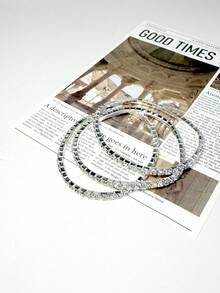 Tennis Bracelet With Cubic Zirconia, Elegant Shiny Style - Silver - View 4