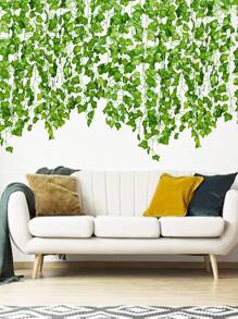 1/12/24pcs Artificial Sweet Potato Vines, Fake Ivy Leaves Green Plant Garlands, Home Party Decoration, Window & Yard Decor