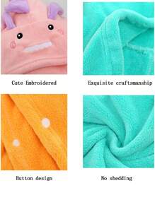 1 Pc Dinosaur Design Bath Towel For Children, Baby Kids Cloak Towel With Cape, Boys And Girls' Absorbent Bathrobe, Swimming Beach Hooded Towel,Best Gift For Children's Day