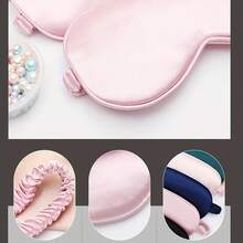 10PCS/5PCS/3PCS/1PCSunshade Sleep Eye Mask, Imitation Silk Ice Feeling Comfortable, Relaxing Fatigue, Suitable For Office Nap, Sleep, Business Trip, Travel - Grass green - View 2