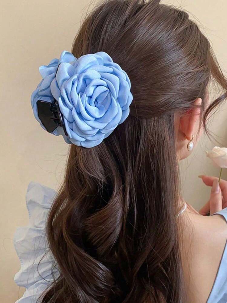 1 chiếc kẹp tóc hình hoa hồng lớn màu trơn, thanh lịch, tối giản, phù hợp để sử dụng hàng ngày, kẹp tóc hàm, kẹp tóc cài, phụ kiện tóc mùa thu đông giản dị cho nữ, thích hợp cho trang phục đi nghỉ mát, kẹp tóc hoa cho nữ, phụ kiện cần thiết cho kỳ nghỉ hè, đi biển, du lịch, lễ hội, sinh nhật. - màu đen - Xem 15