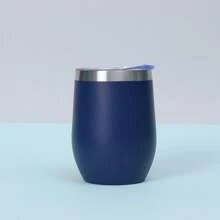 1pc 350ML 12oz Coffee Mug Thermal Cup Tumbler With Lid Stainless Steel Vacuum Insulated Double Wall Black Back To School