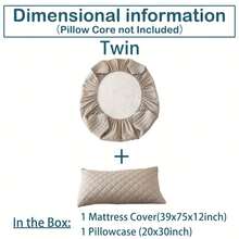 2/3pcs Waterproof Mattress Protector Set - Ultra Breathable & Cloud-Soft, Noiseless Sleep With Non-Slip Grip | Luxury Envelope-Closure Pillowcases (White/Blue/Gray/Dark Green) - All-Season Comfort, Easy-Care & Wrinkle-Resistant - Fits 8-12" Mattress (Pillow Insert Not Included) - 灰色 - 查看 14