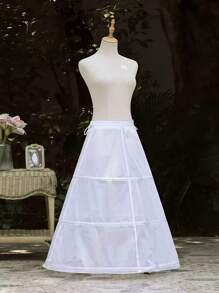 1 Stück Weiß 3-lagiger Stahl Reifrock Krinoline Unterrock für Frauen, flauschiger Tüll Unterrock geeignet für Brautkleid, Abendkleid, Lolita-Stil, Tanzrock