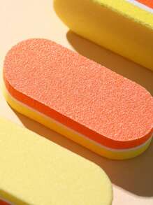 10pcs Manicure Mini Sponge Buffing Blocks Shaped Emery Boards For Nail Care Tools, Double Sided Nail File