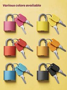 Mini Colorful Locks With Keys For Suitcase And Luggage, Metal Keyed Padlocks For School Gym Classroom Matching Game Travel Backpack Suitcase Drawer Zipper Password Lock Hanging Lock Outdoor Waterproof Padlock For School Gym Locke,Travel Essentials, Student Back-To-School Supplies, Portable And Easy To Install