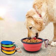 2pcs Silicone Collapsible Pet Bowl, Dog Food Water Bowl, Anti-Spill Pet Feeding Bowl, Pet Supplies