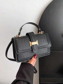 Women's 2024 Autumn Winter Handbag, Fashion Shoulder Bag With Plain, Popular Small Square Crossbody Bag