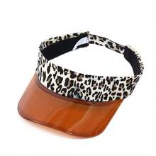 1頂男女通用透明帽檐棕豹花紋遮陽棒球帽，適用於春夏郊游、日常休閒 - 拼色 - 查看 11