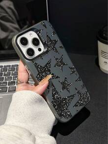 1 件黑色星形图案全身 TPU 防震手机壳适用于 Apple 16 15 14 13 12 11 Pro Max，也适用于三星/Redmi/OPPO/Vivo/Honor 防水防摔防刮 - 灰色 - 查看 4