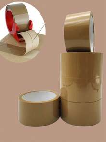 1/2/5/6pcs - Super Value Pack 6 Rolls Brown Tape 48mm X 66m Heavy Duty Brown Packing Tape, Suitable For Packages, Cardboard Boxes, Paper Boxes | Brown Self-Adhesive Packing Tape - Brown - View 9