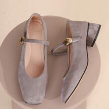 Damen Mary Jane Pumps, Plateau-Absatz, Slip-On, geeignet für Frühling, Sommer, Herbst und Winter