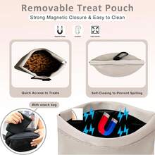 Bolsa de premio para mascotas, hebilla magnética mejorada, bolsa de cintura multifuncional de gran capacidad, correa de cintura ajustable, adecuada para entrenamiento de mascotas, paseos, viajes al aire libre, trabajo y viajes diarios (solo la bolsa) - Multicolor - Ver 4