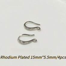 14K 镀金扁平耳线带环，黄铜耳环钩配件，耳环配件，DIY 珠宝制作配件 - Earring Hooks - 查看 15