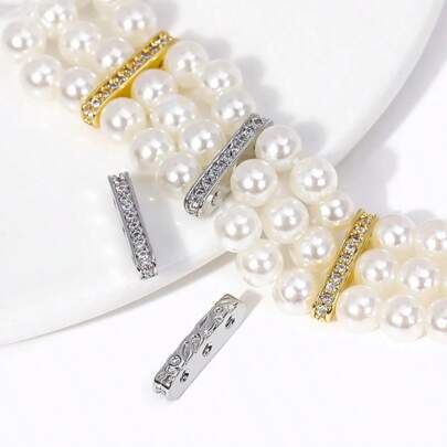 Separadores con 3 agujeros de cuentas enchapadas en oro de 18K incrustadas con circonitas, componentes para hacer joyas de cuentas DIY