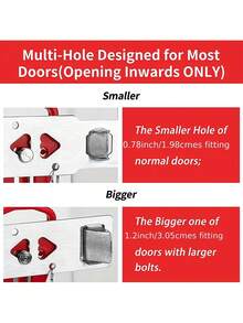 1pc Travel Portable Door Lock Extra Lock, Secure When Traveling And Staying In Hotels, Provide Extra Privacy And Security Portable Door Lock Home Security Door Lock Travel Locks For Additional And Privacy Perfect For Traveling Hotel Home Apartment College - Multicolor - View 11