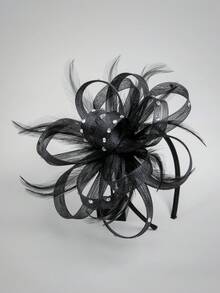 HITYfascinator 1pc Polyester Fiber Bow Fascinator Headband, Suitable For Parties All Season Mini Hats Tiny Hats Derby Hat Mini Top Hat Mini Cap, School Stuff, Elegant, College - 2025 DIAMOND - View 5