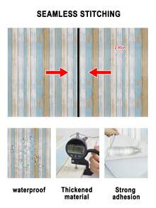 44.5*200cm壁纸卷，乙烯基材质可移除粘贴壁纸，适用于家居装饰，复古木纹图案，适用于卧室、客厅、厨房、书桌、衣柜 - C - 查看 10