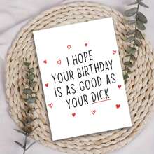 1pc Interesting Birthday Cards For Boyfriends - Funny Gifts For Husbands - For Him - Unique Gifts For Partners - For Couples - Naughty Birthday Cards For Men - Sexy Gifts, Back To School, School Supplies