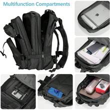 NetHong Tactical Backpack Rucksack Camping Hiking Trekking Outdoor Equipment 30L UK - Black - View 4