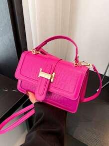 Women's 2024 Autumn Winter Handbag, Fashion Shoulder Bag With Plain, Popular Small Square Crossbody Bag