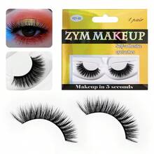 1 Pair Self-Adhesive False Eyelashes, Gentle Wear, Waterproof, No Glue Needed, Natural Fluffy Lashes, Soft & Comfortable, Easy To Wear, Suitable For Daily And Holiday Wear, Southeast Asian Style, Non-Exaggerated Lash Design, Hanging Style, Support Retail Store , And Fashionable Product - Natural Lashes - View 10