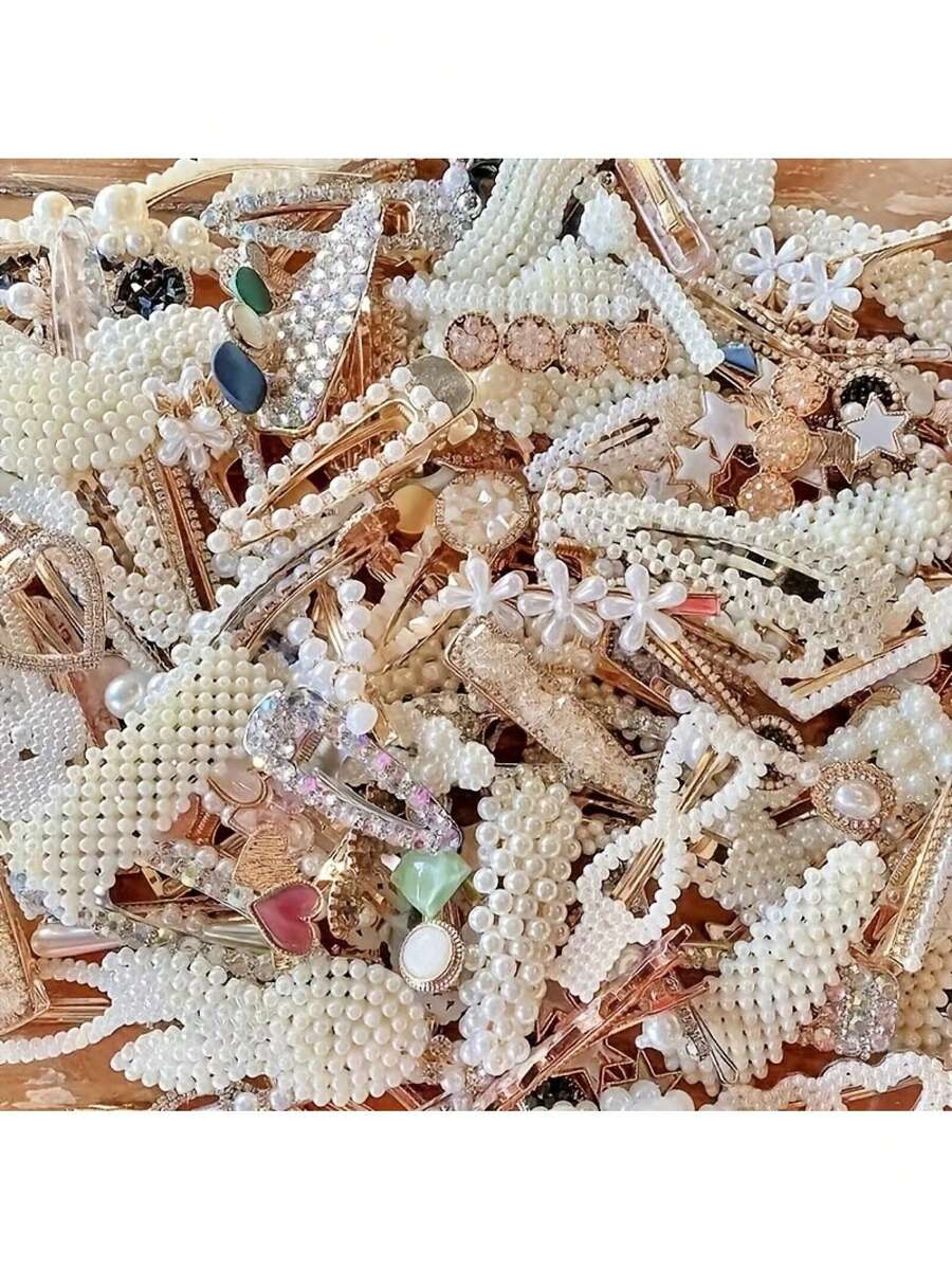 "9-Piece Women's Hair Clip Set - Sweet Imitation Barrettes In Multiple Styles |   Cute Everyday Hair Accessories For Girls & Women" - 隨機款式-9件 - 查看 1