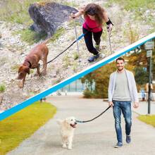 Adjustable 3-In-1 Dog Running Leash - 5m Retractable Hands-Free Leash For Jogging And Training | Reflective Leash With Swivel And Shock Absorber | Outdoor Leash For Medium To Large Dogs (Up To 110 Lbs)
