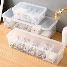 1 Stück Kabel Aufbewahrungsbox mit mehreren Ebenen und Trennfächern, perfekt zum Organisieren von Ladekabeln, Kopfhörern und Büromaterial, multifunktionale Kabel Organizer Box, Schreibtisch Organizer für Büro, Wohnheim und Zuhause